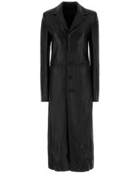 Balenciaga - Leather Coat - Lyst
