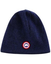 Canada Goose - Logo Patch Knitted Beanie - Lyst