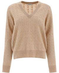 Brunello Cucinelli - Cable-knit Sweater - Lyst