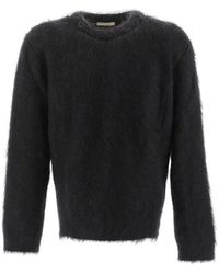 Lemaire - Brushed Round Neck Jumper - Lyst