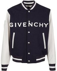 Givenchy - Wool And Leather Varsity Jacket - Lyst