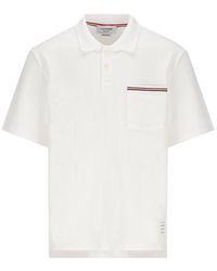 Thom Browne - Rwb Pocket Trim Polo Shirt - Lyst