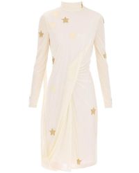 Burberry - Star Motif Gathered Dress - Lyst