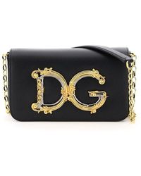 Dolce & Gabbana Dg Girl Mini Bag Barocco - Black