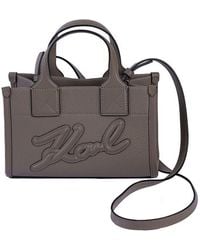 Karl Lagerfeld - K/Skuare Grainy Small Tote Bag - Lyst