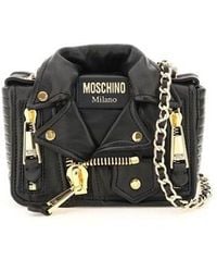 Moschino - Nappa Leather Small Biker Bag - Lyst
