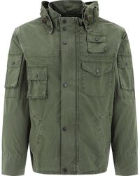 barbour green hooded jacket