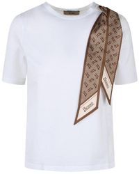 Herno - Scarf-detailed Crewneck T-shirt - Lyst