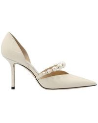 Jimmy Choo - Embellished Pointed-toe Pumps - Lyst