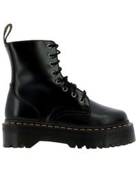 Dr. Martens - 1460 Women's Smooth Leather Lace Up Boots Black - Lyst