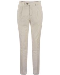 Brunello Cucinelli - Garment-Dyed Leisure Fit Trousers - Lyst
