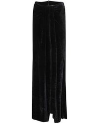 Blumarine - Velvet Long Skirt - Lyst