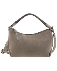 Brunello Cucinelli - Suede And Jewellery Bag - Lyst