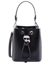 Karl Lagerfeld K/ikonik Bucket Bag - Black