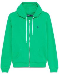 Polo Ralph Lauren - Logo-Embroidered Zip-Up Hoodie - Lyst