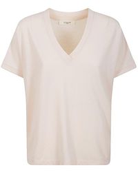 Zanone - V-Neck Short Sleeve Top - Lyst