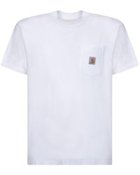 Carhartt - Logo Print T-shirt White - Lyst