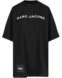 Marc Jacobs Logo Printed Oversized T-shirt - Black