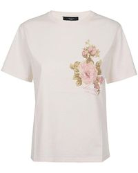 Weekend by Maxmara - Butterfly Embellished Crewneck T-shirt - Lyst