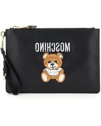moschino pouch clutch bag