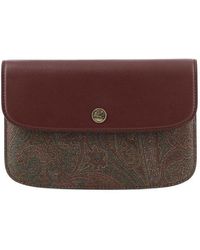 Etro - Paisley-printed Foldover Top Wallet - Lyst