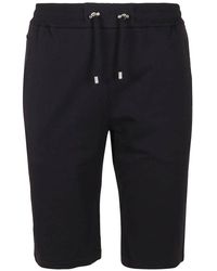 Balmain - Shorts In Cotone Neri - Lyst