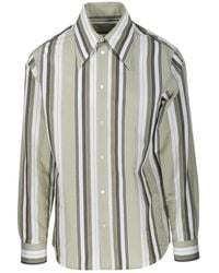Bottega Veneta - Striped Long-sleeved Shirt - Lyst