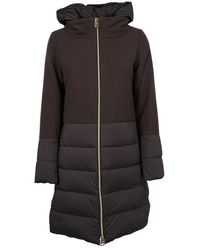 Herno - Panelled Hooded Zip-up Down Jacket - Lyst