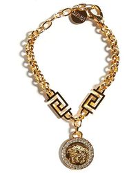 Versace Medusa Pendant Chain Bracelet - Metallic