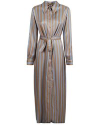 Aspesi - Stripe Print Long Dress - Lyst