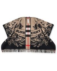 Burberry - Reversible Check Wool Cape - Lyst