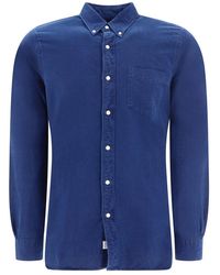 RRL - Curved Hem Oxford Shirt - Lyst