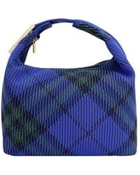 Burberry - Medium Peg Check-pattern Zipped Shoulder Bag - Lyst