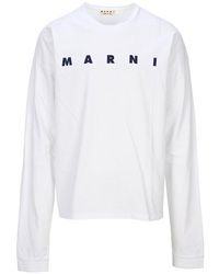 Marni - Logo Printed Long Sleeve T-shirt - Lyst