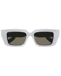 Gucci - Rectangular Frame Sunglasses - Lyst