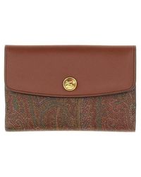Etro - Essential Paisley Printed Foldover-top Wallet - Lyst