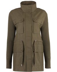 Moncler - Cotton Panel Cardigan - Lyst