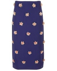 Dries Van Noten - Midi Skirt With Embroidery - Lyst