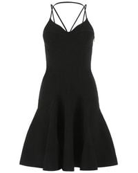 Alexander McQueen - Viscose Knit Mini Dress - Lyst
