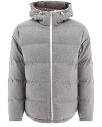Brunello Cucinelli - Padded Hooded Down Jacket - Lyst
