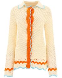 Sportmax - Crochet Effect Knitted Shirt - Lyst