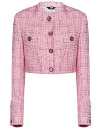 Gcds - Cropped Button-up Jacket - Lyst