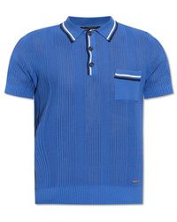 DSquared² - Short-sleeved Open-knitted Polo Shirt - Lyst