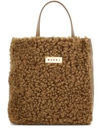 Marni - Logo-patch Open Top Tote Bag - Lyst