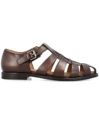 Church's - Buckle Detailed Round Toe Sandals - Lyst