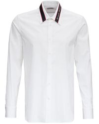 Alexander McQueen Cotton Shirt With Logo Detail - White