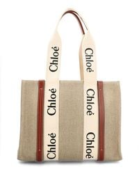 Chloé - Canvas Medium Woody Shopping Bag - Lyst