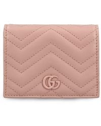 Gucci - GG Marmont Matelassé Card Case Wallet - Lyst