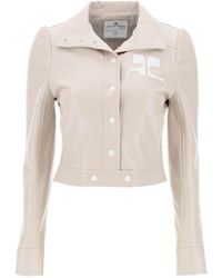 Courreges - Re Edition Jacket In Coated Cotton - Lyst
