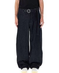 Jil Sander - Belted Wide-leg Jeans - Lyst